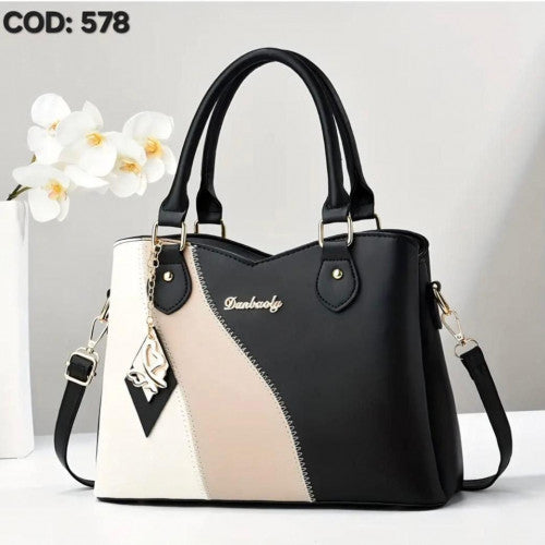 CARTERA DAMA BLANCO, BEIGE Y NEGRO