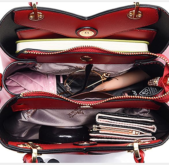 CARTERA DAMA | BOLSO DE MANO ROJO CON DIJE CEREZAS